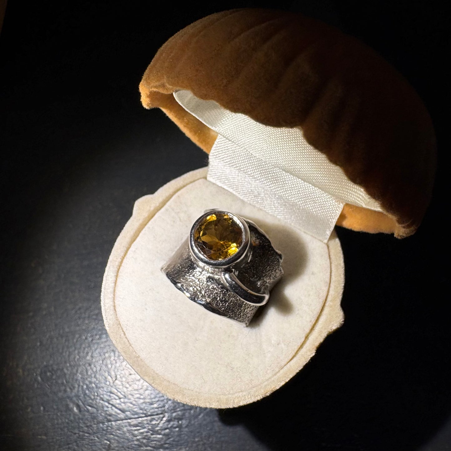 Gümüş Sitrin Yüzük