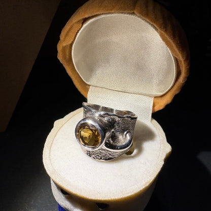 Gümüş Sitrin Yüzük