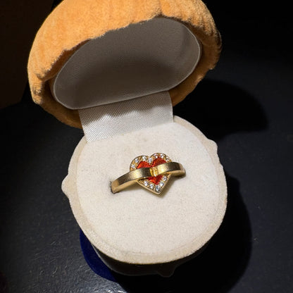 Vintage Shining Heart Yüzük
