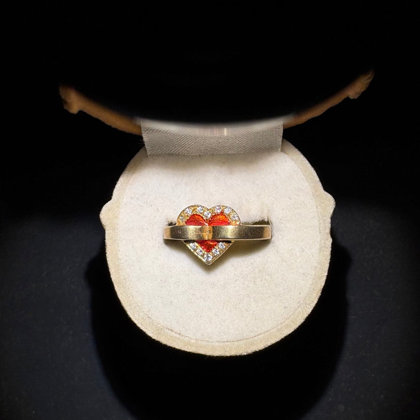Vintage Shining Heart Yüzük